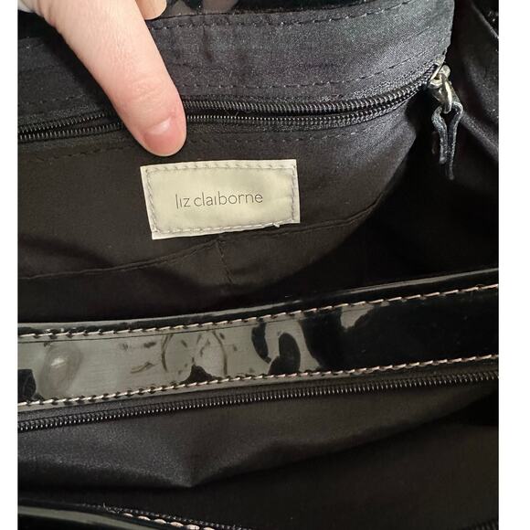 Vtg Liz Claiborne Black Shoulder Bag Purse - Picture 6 of 7